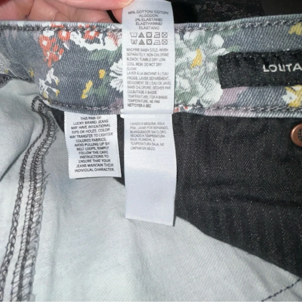 Lucky Brand Lolita Floral Print Jeans Women’s size 16W - Picture 6 of 9